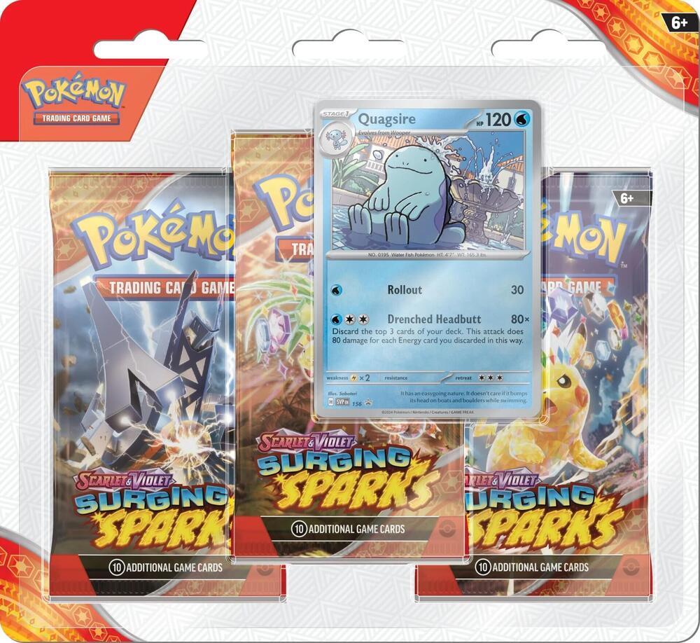 Pokemon Scarlet & Violet-Surging Sparks Three Pack (Quagsire)